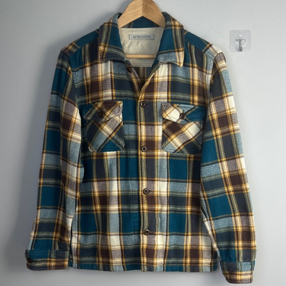 Outerknown Yellow and Blue Plaid Shirt - Picture 2 of 16